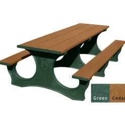 Easy Access Recycled Plastic Picnic Table 8'
