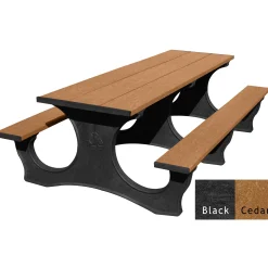 Easy Access Recycled Plastic Picnic Table 8'