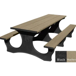 Easy Access Recycled Plastic Picnic Table 8'