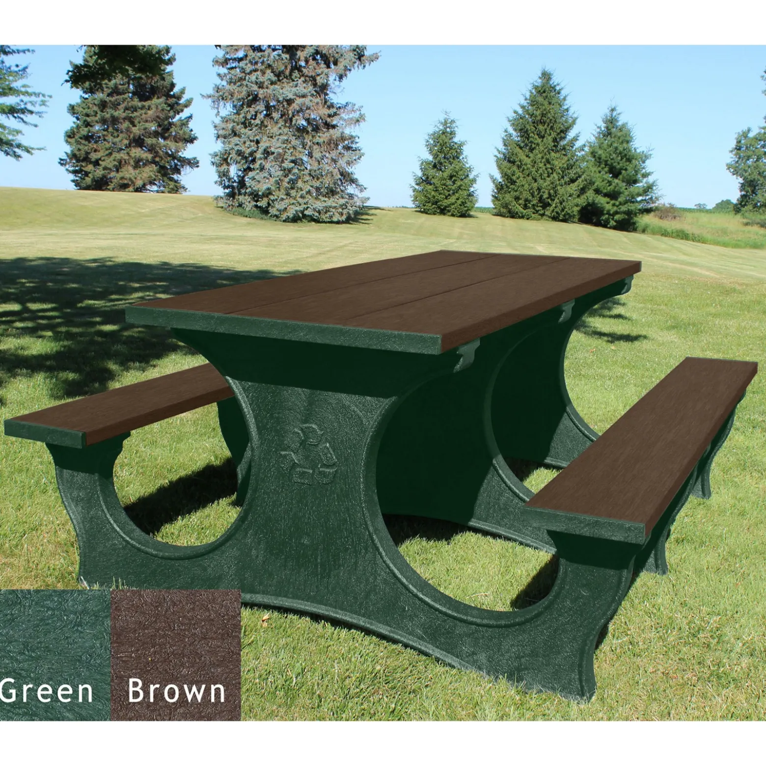 Easy Access Recycled Plastic Picnic Table 6'