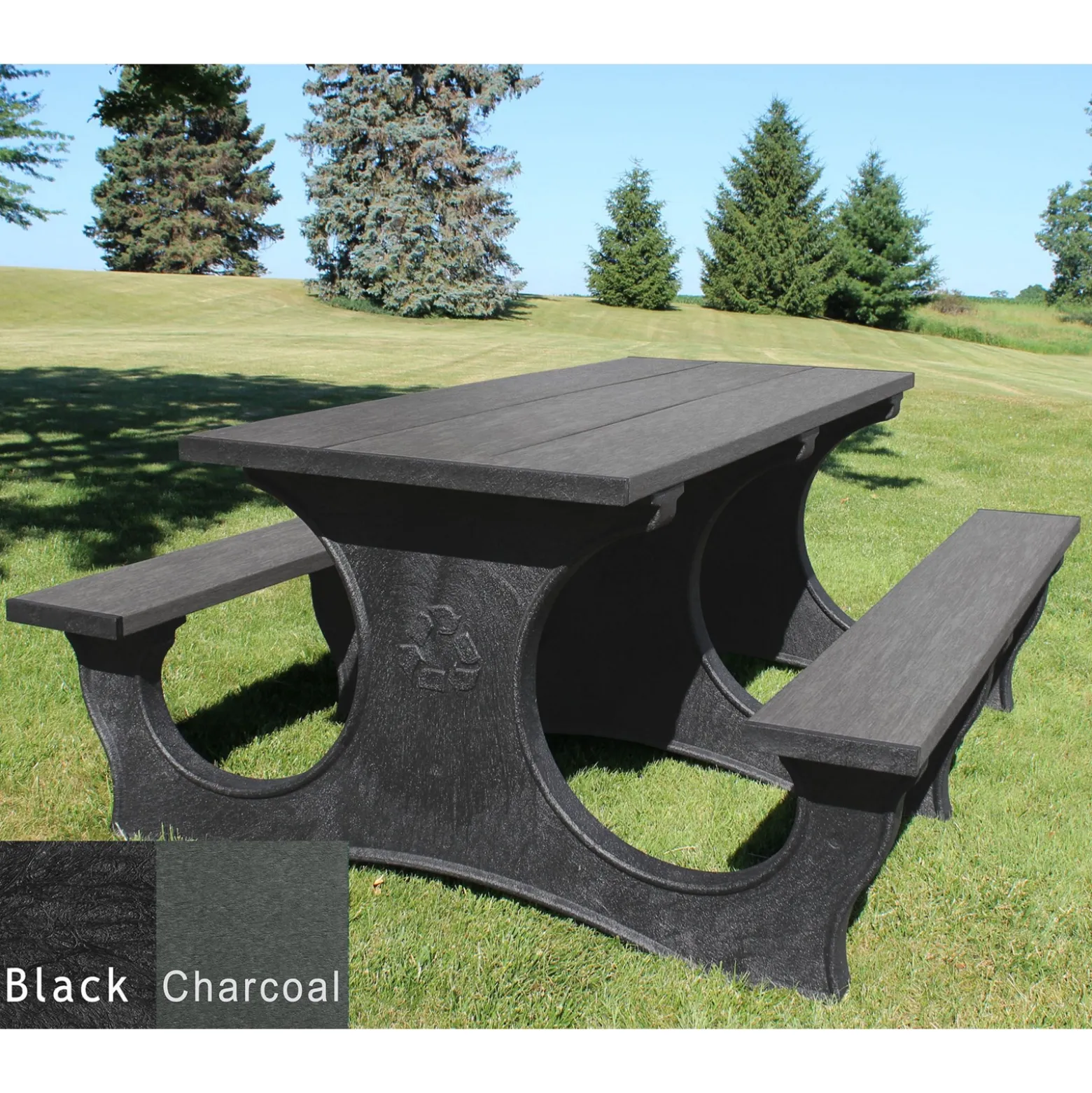 Easy Access Recycled Plastic Picnic Table 6'