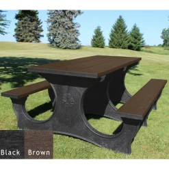 Easy Access Recycled Plastic Picnic Table 6'