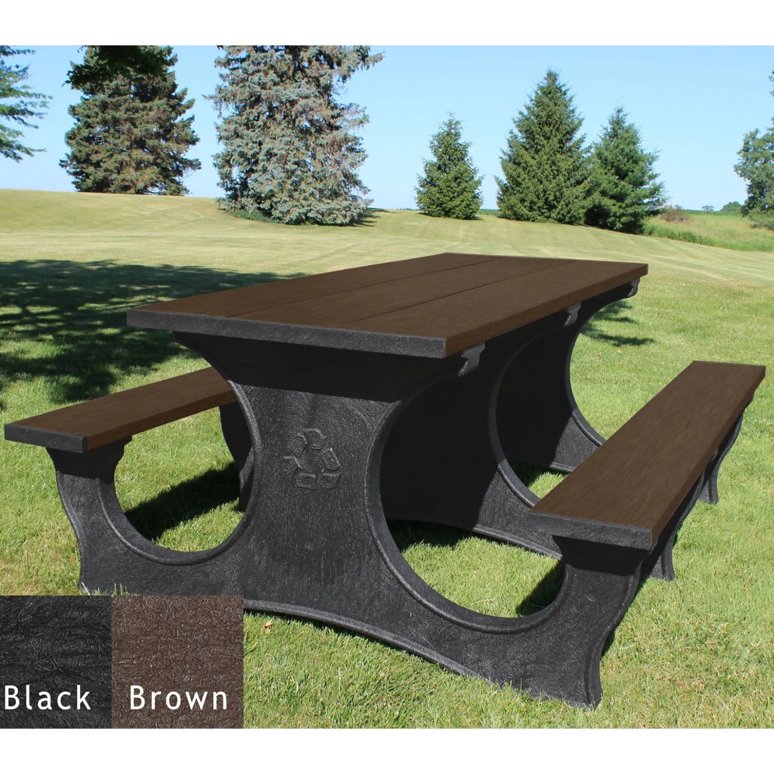 Easy Access Recycled Plastic Picnic Table 6'