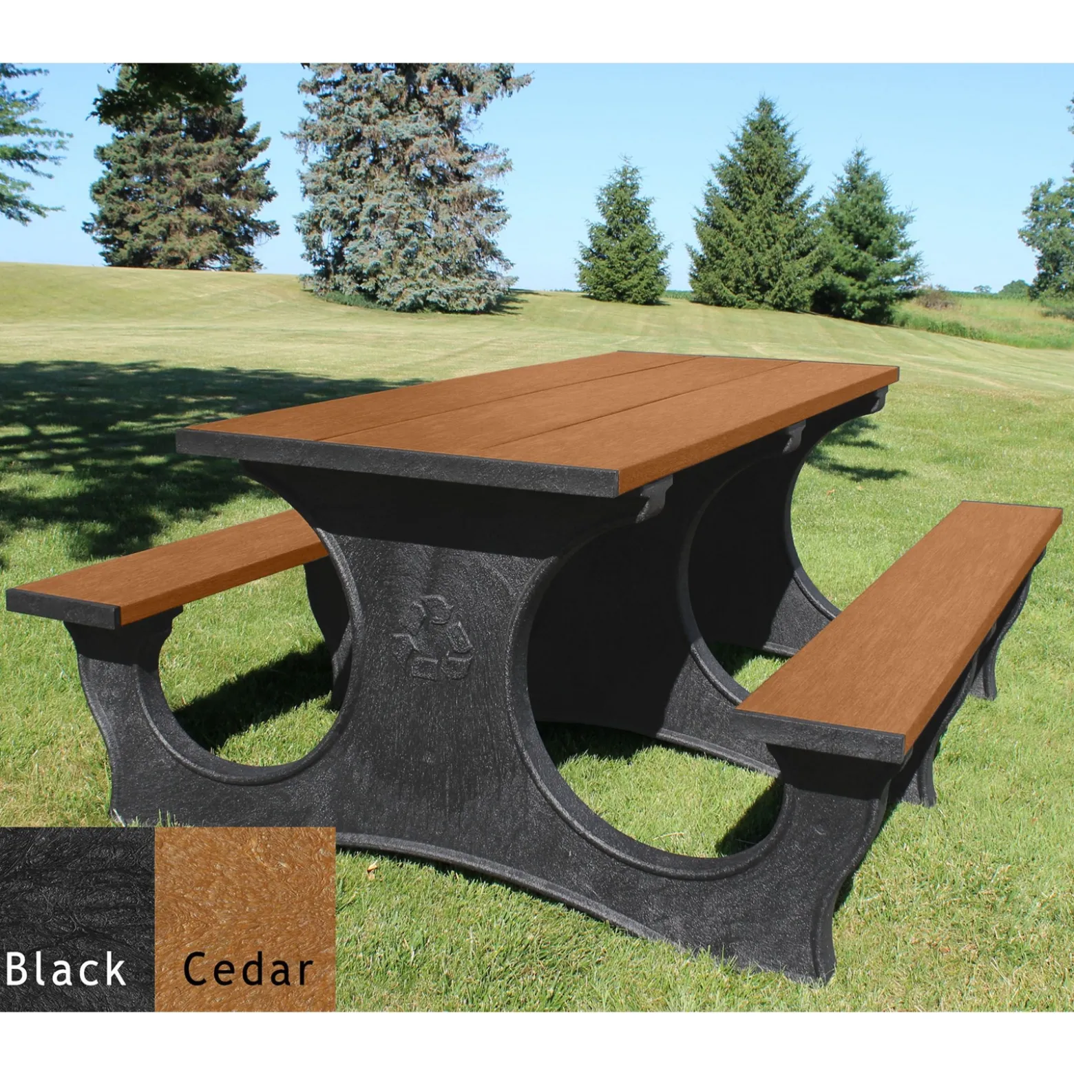 Easy Access Recycled Plastic Picnic Table 6'