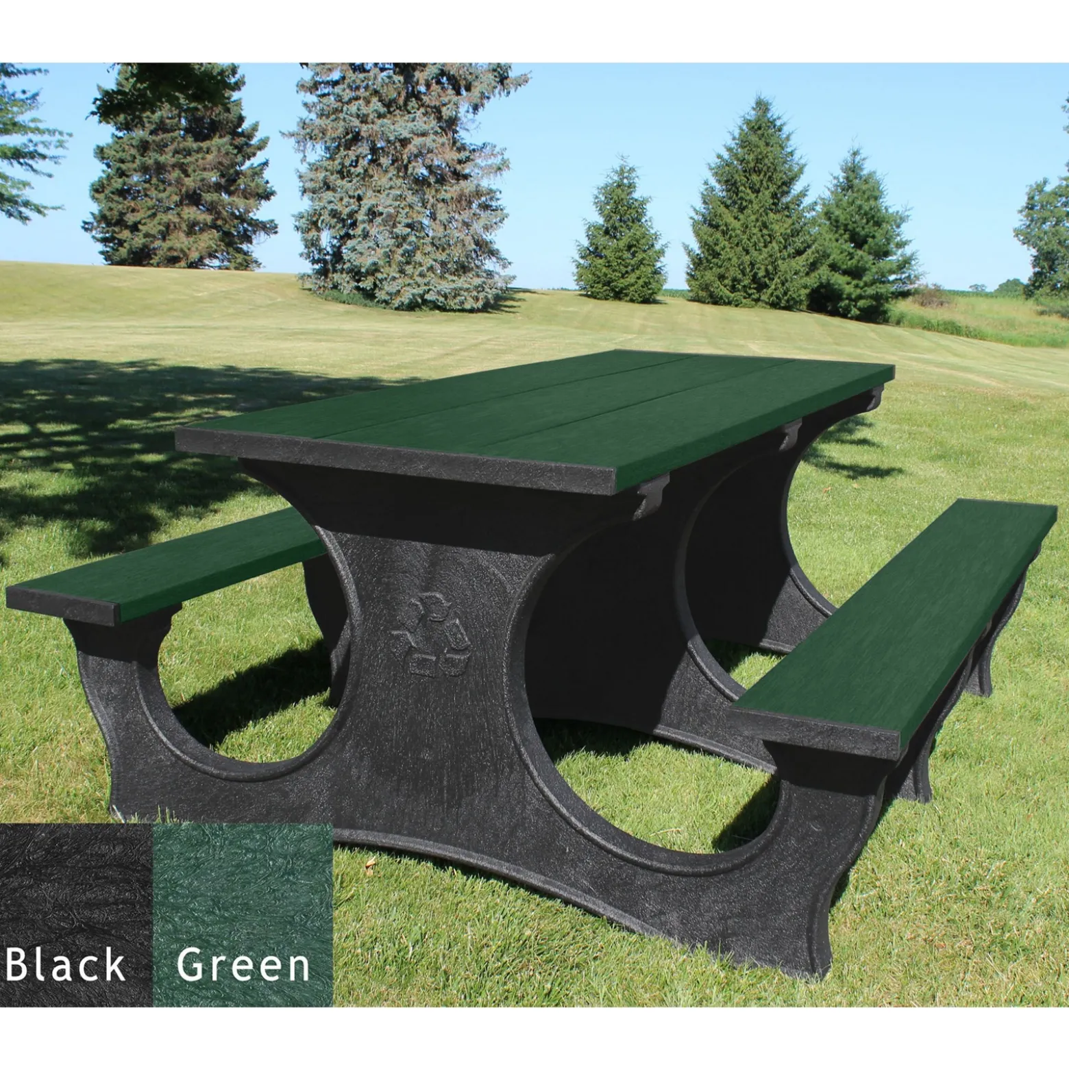 Easy Access Recycled Plastic Picnic Table 6'