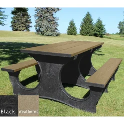 Easy Access Recycled Plastic Picnic Table 6'