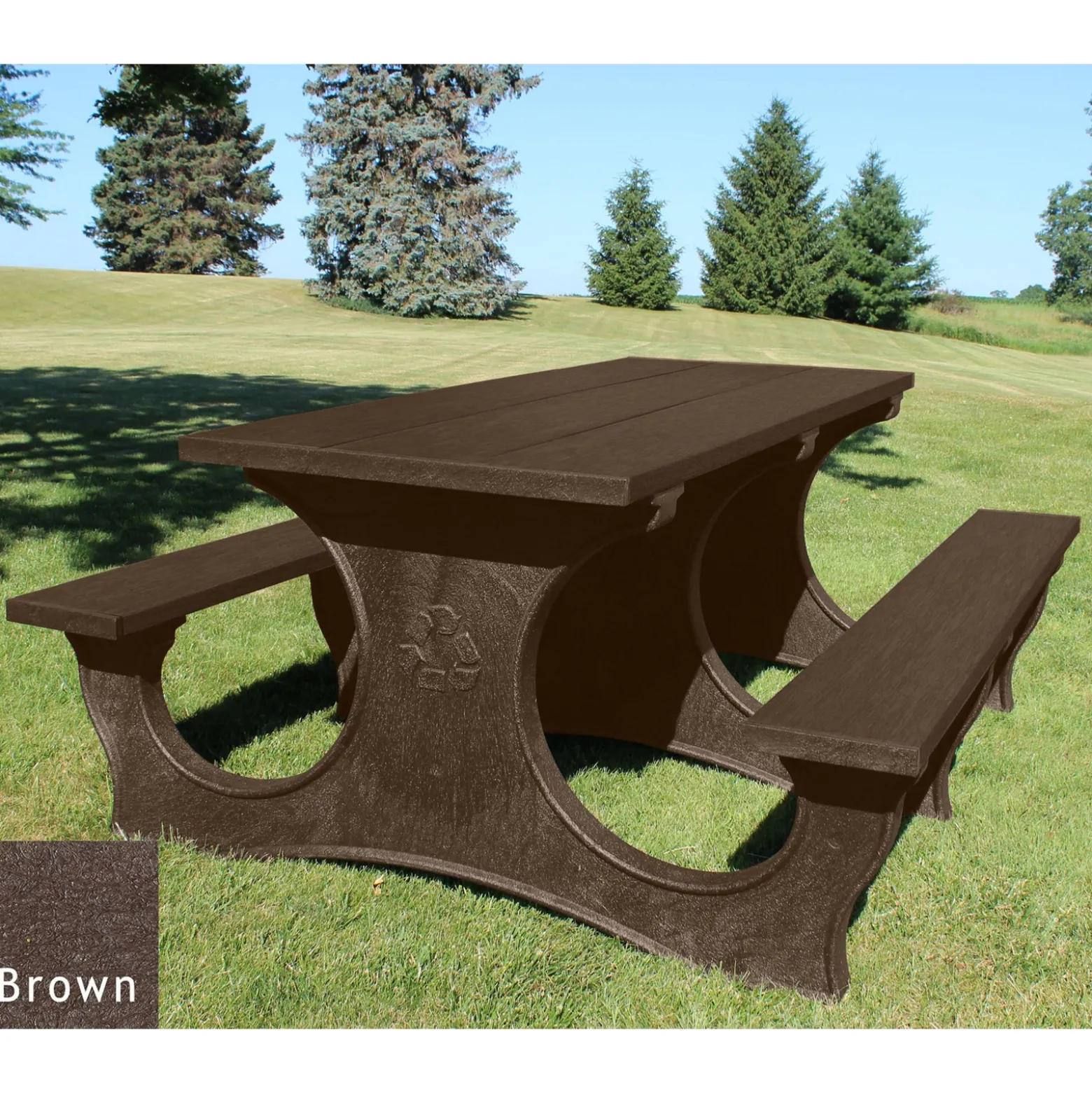 Easy Access Recycled Plastic Picnic Table 6'