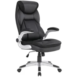 ECH Series Leather Flip-Arm Office Chair