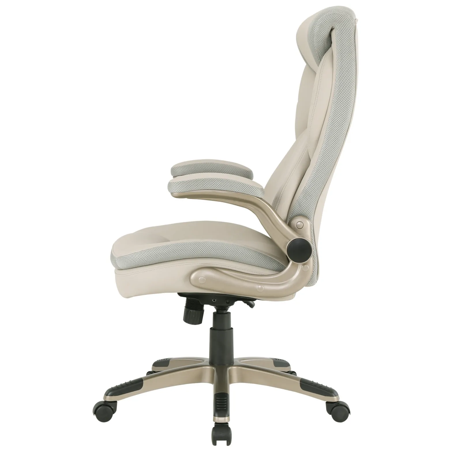 ECH Series Leather Flip-Arm Office Chair