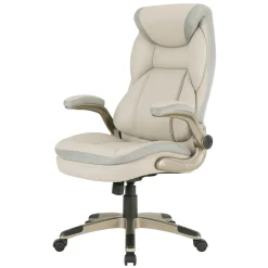 ECH Series Leather Flip-Arm Office Chair