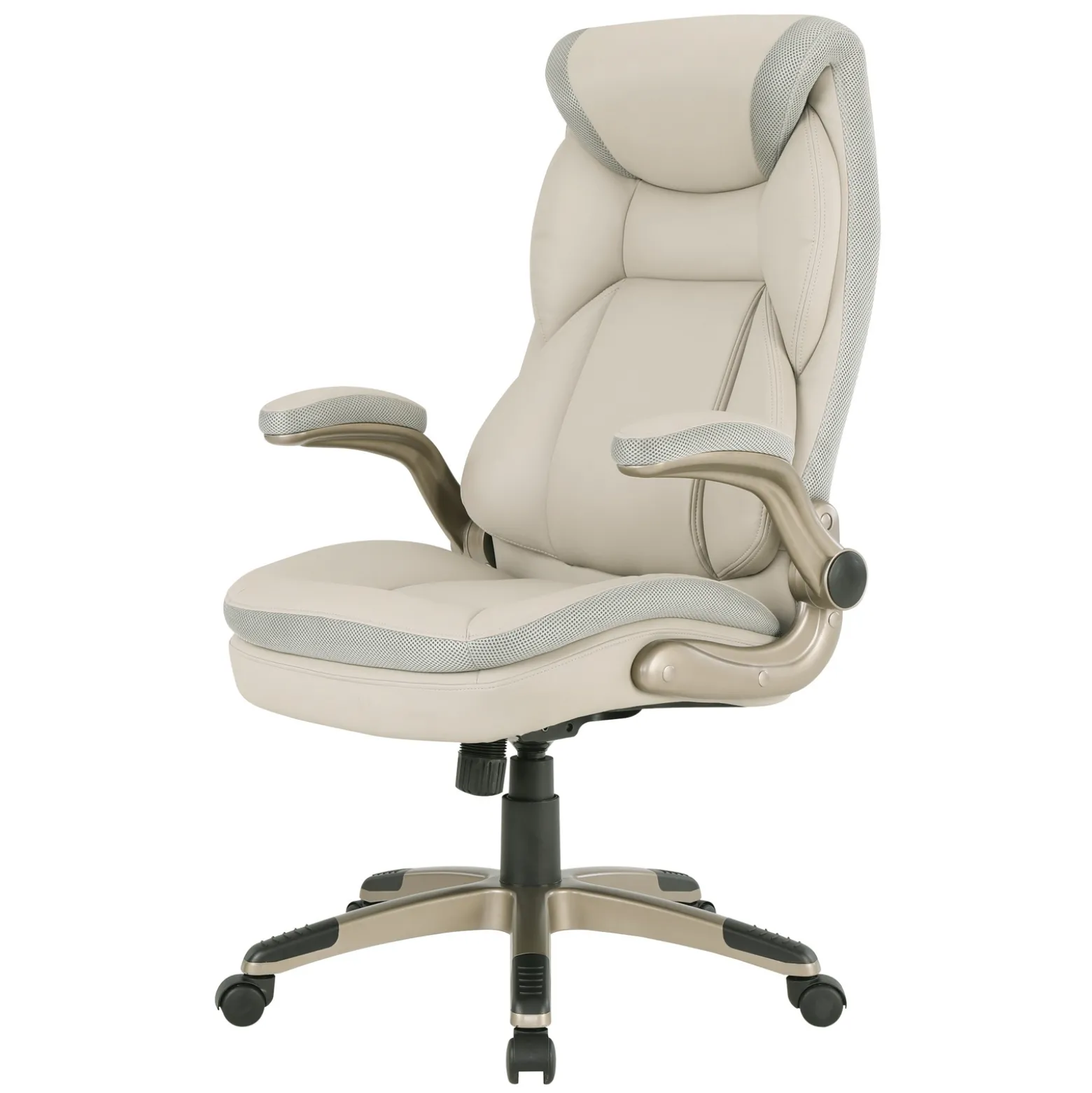 ECH Series Leather Flip-Arm Office Chair