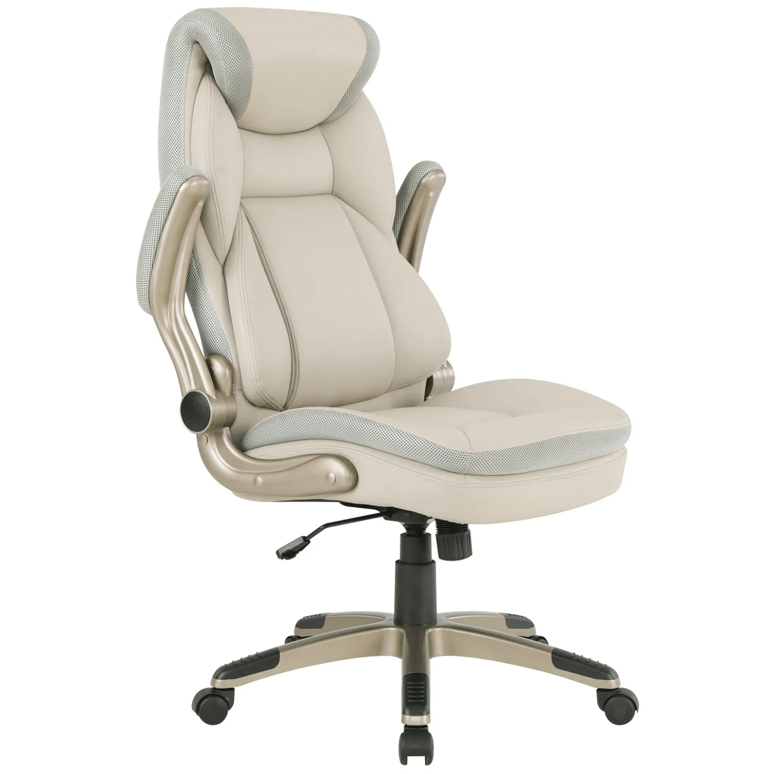 ECH Series Leather Flip-Arm Office Chair