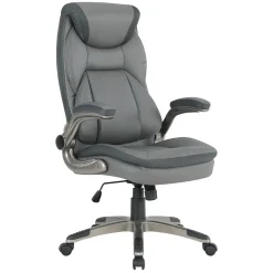 ECH Series Leather Flip-Arm Office Chair