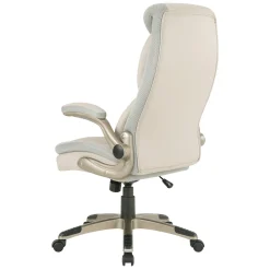 ECH Series Leather Flip-Arm Office Chair