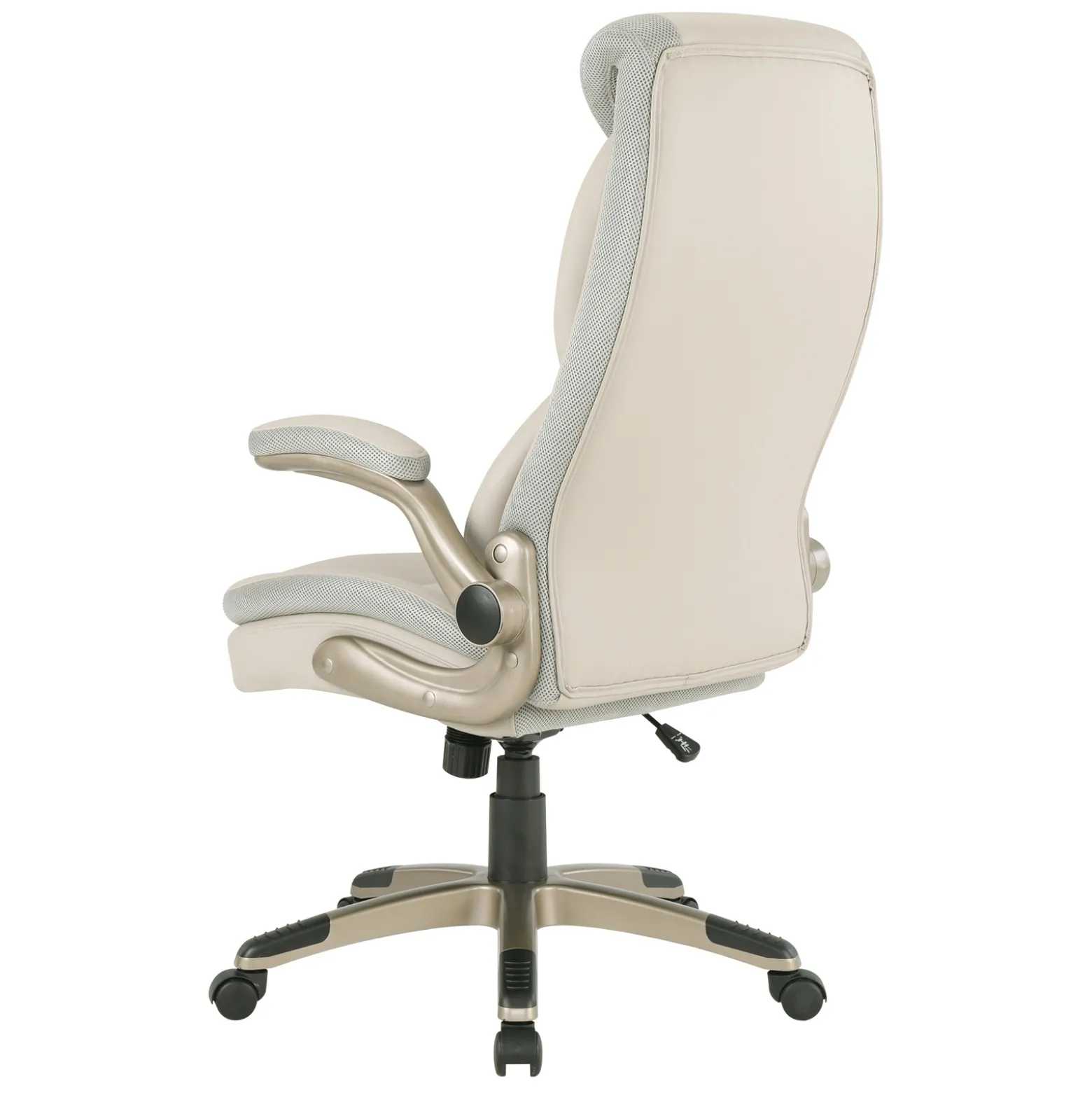 ECH Series Leather Flip-Arm Office Chair