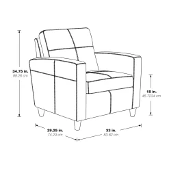 Eco Big and Tall Bonded Leather Club Chair