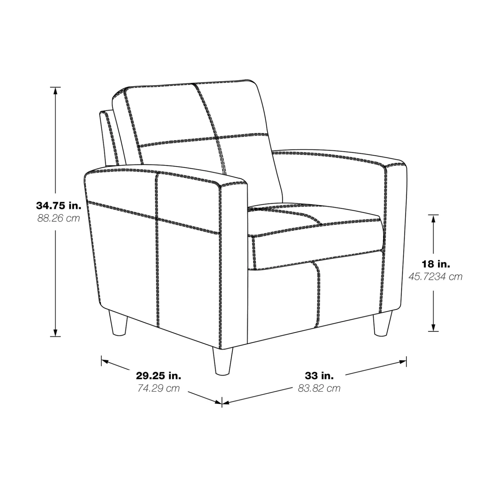 Eco Big and Tall Bonded Leather Club Chair