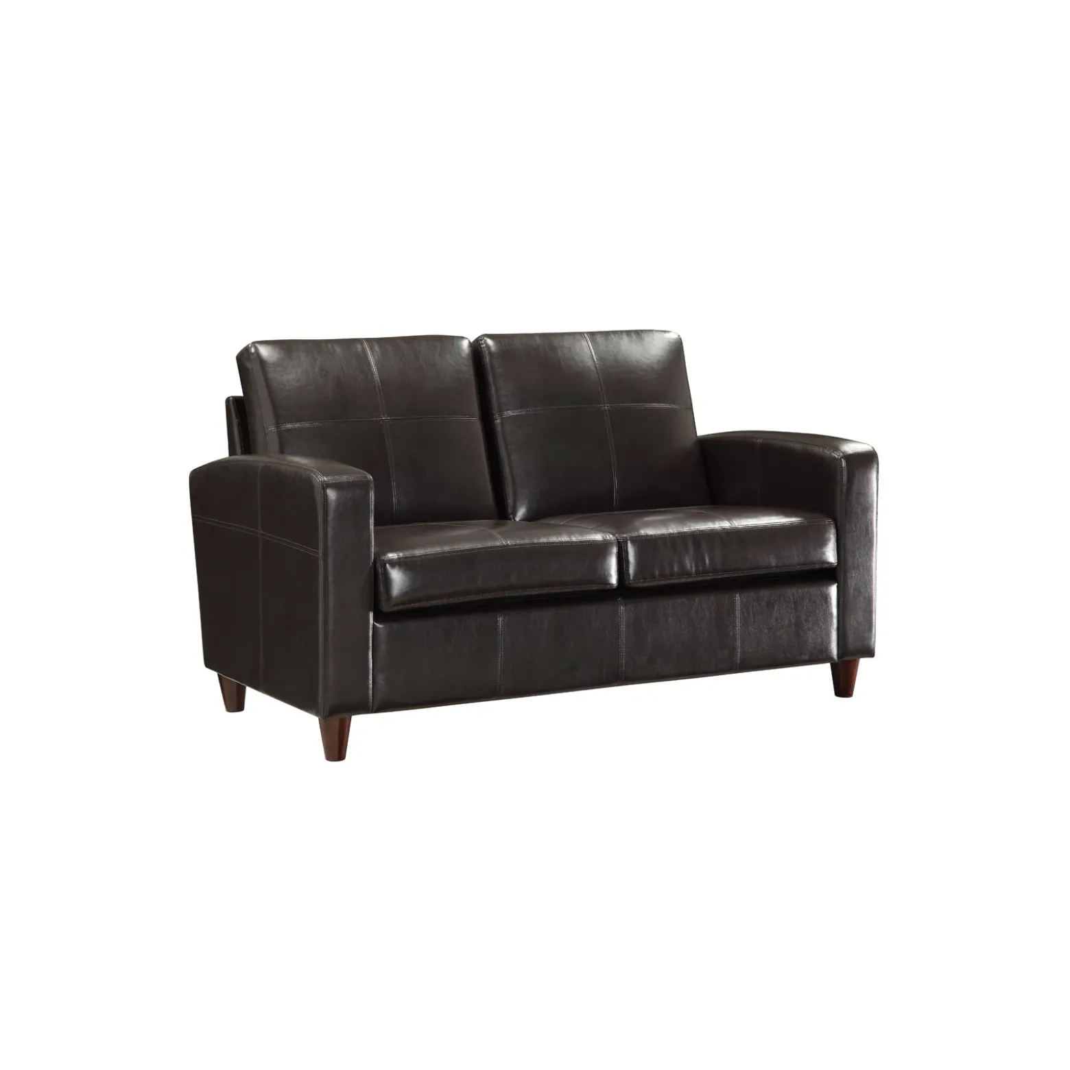 Eco Bonded Leather Loveseat