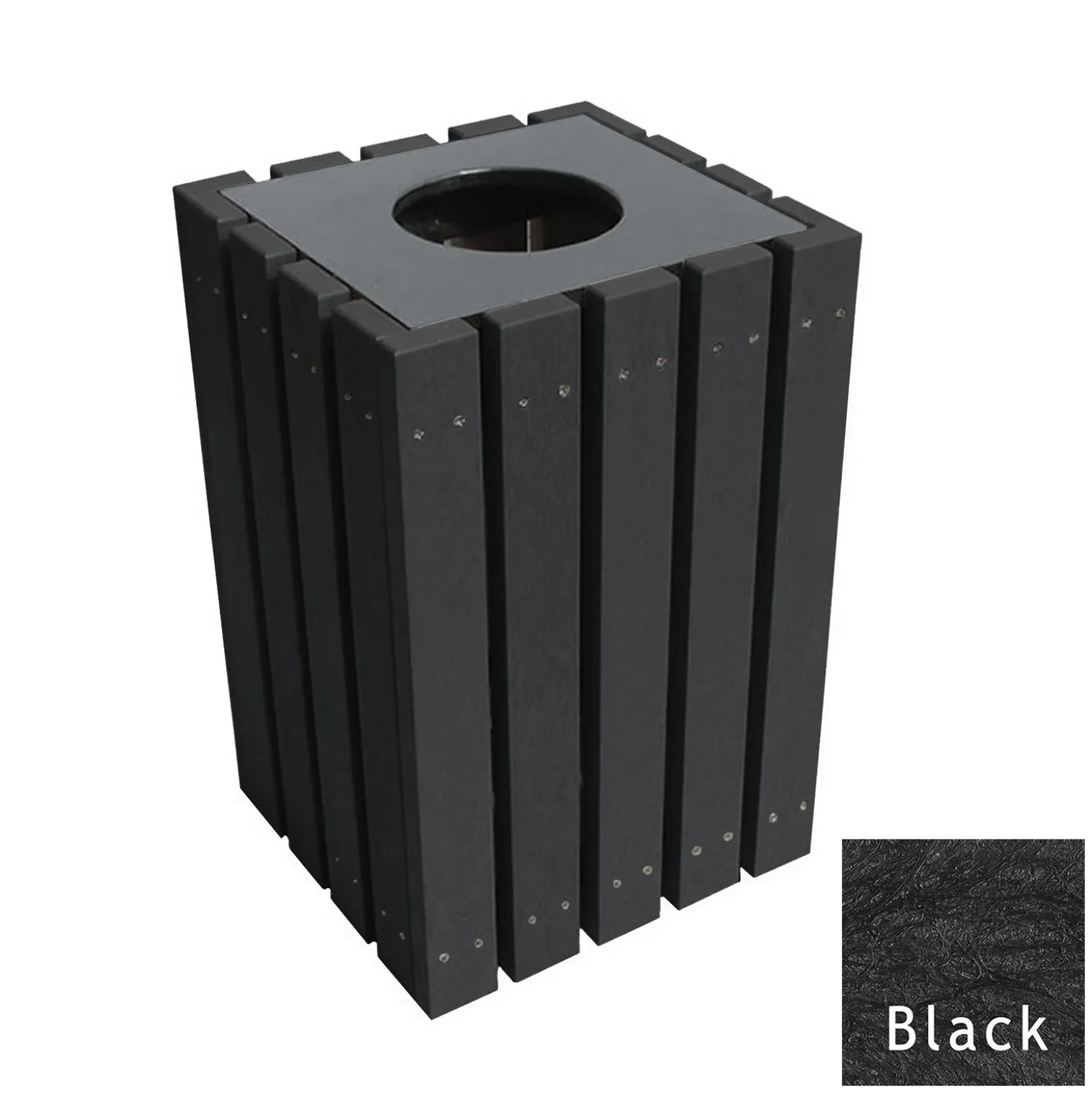 Economy Outdoor Recycled Plastic Waste Receptacle- 22 Gallon Capacity