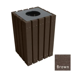 Economy Outdoor Recycled Plastic Waste Receptacle- 22 Gallon Capacity