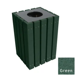 Economy Outdoor Recycled Plastic Waste Receptacle- 22 Gallon Capacity