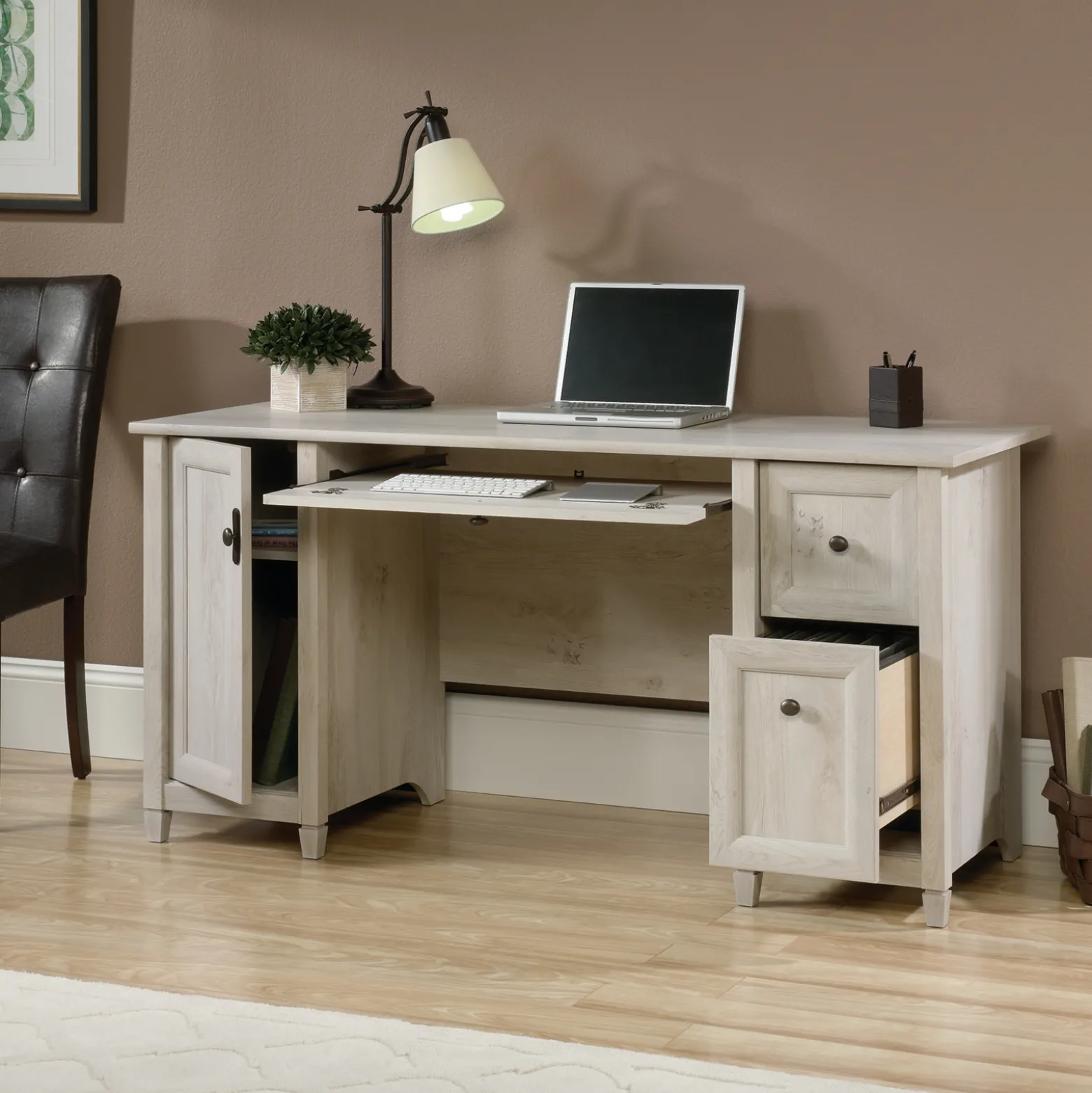 Edge Water Computer Desk with keyboard tray - 59"W