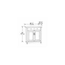 Edge Water Storage Cabinet with Adjustable Shelf - 28" W