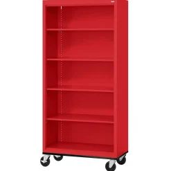 Elite Mobile 5-Shelf Bookcase - 36"W x 78"H