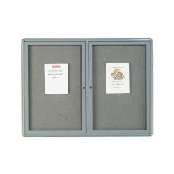 Enclosed Bulletin Board Radius Design - 48"Wx36"H