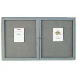 Enclosed Bulletin Board Radius Design - 60"Wx36"H
