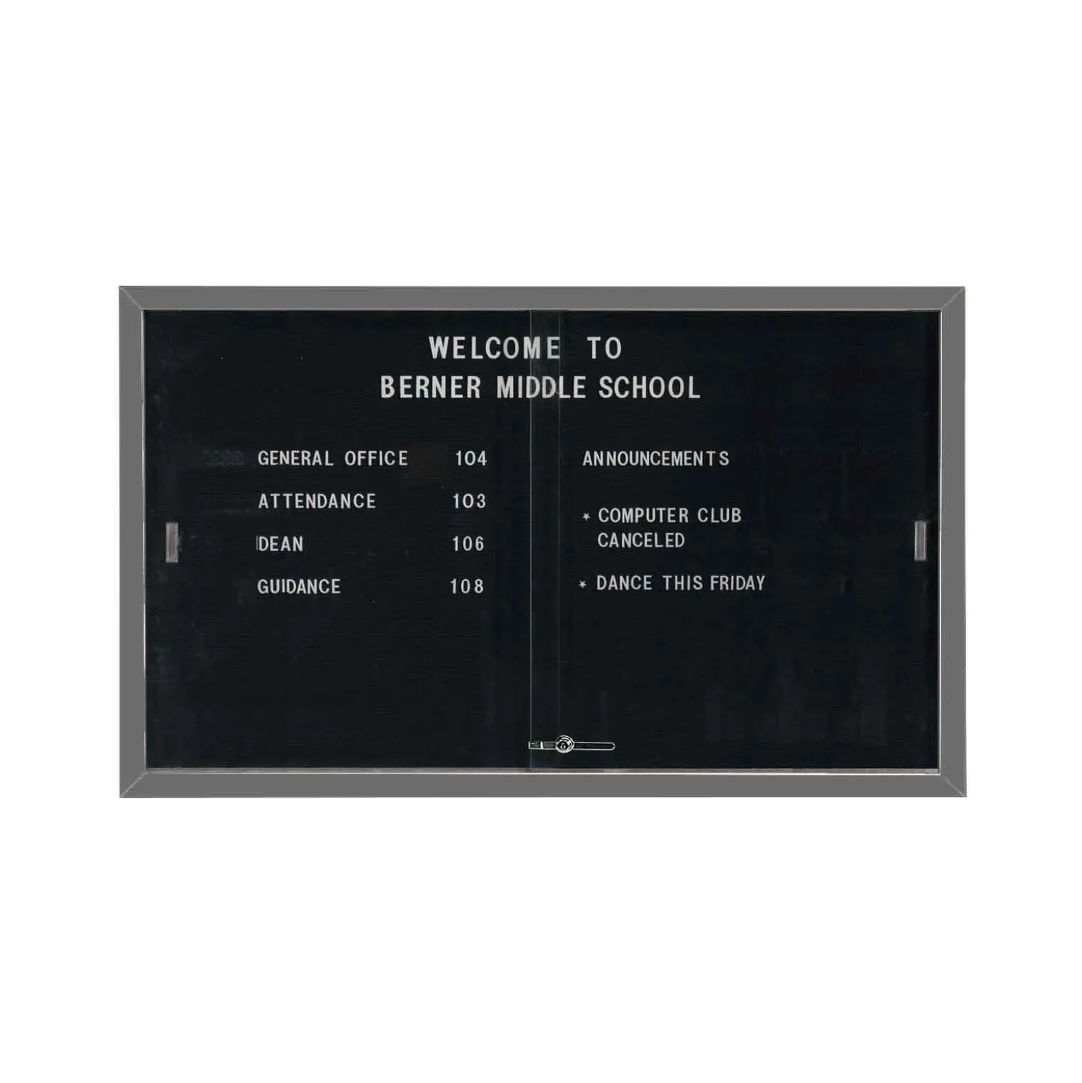 Enclosed Changeable Letter Board 48x72