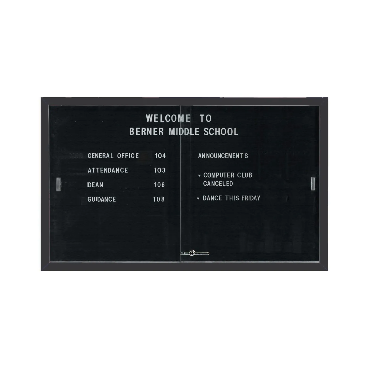 Enclosed Changeable Letter Board 48x72