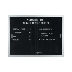 Enclosed Changeable Letter Board 48"Wx36"H