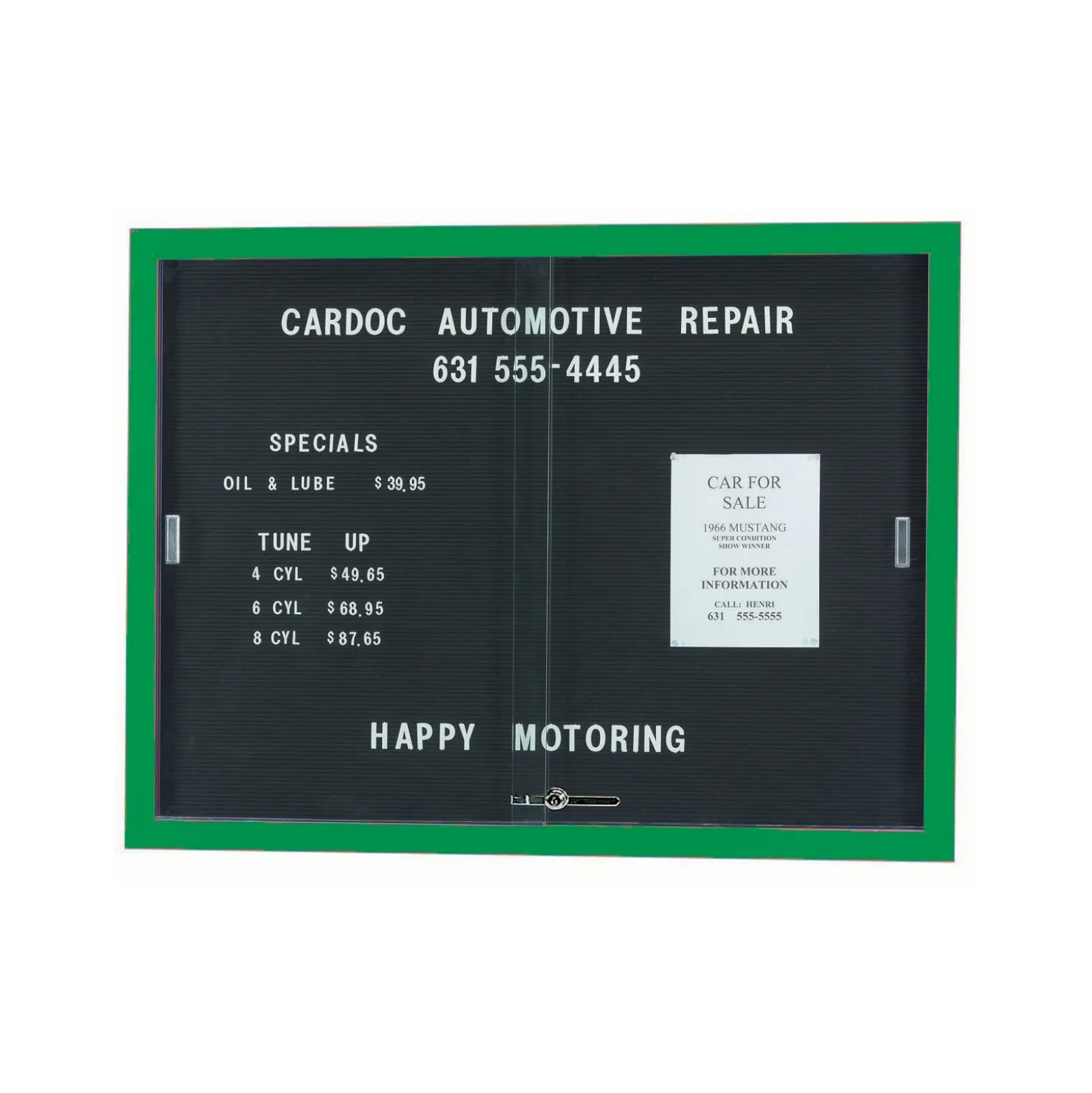 Enclosed Changeable Letter Board 48"Wx36"H