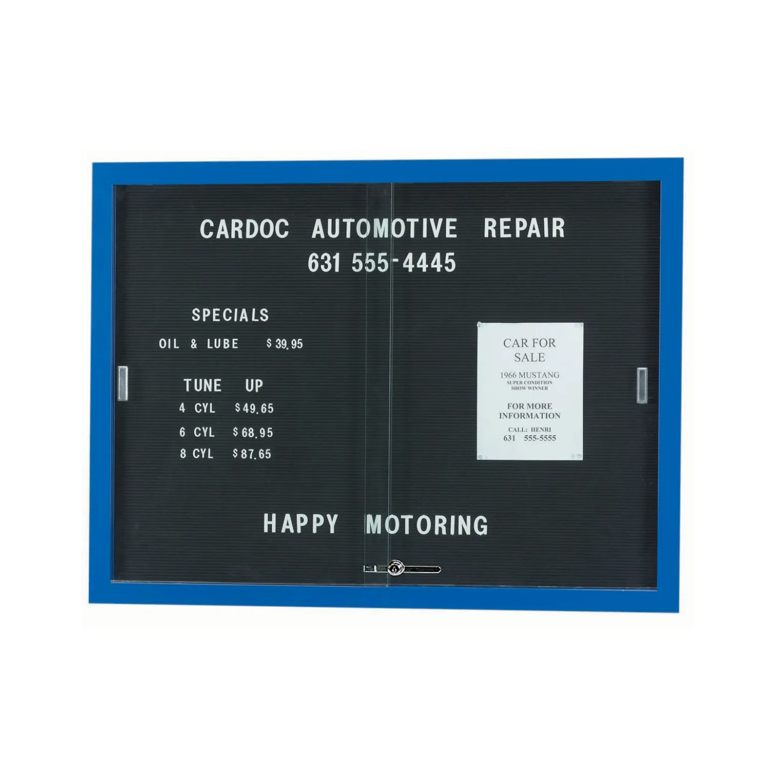 Enclosed Changeable Letter Board 48"Wx36"H