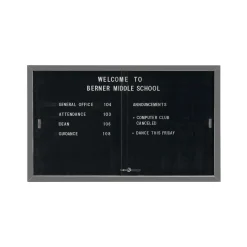 Enclosed Changeable Letter Board 60"Wx36"H