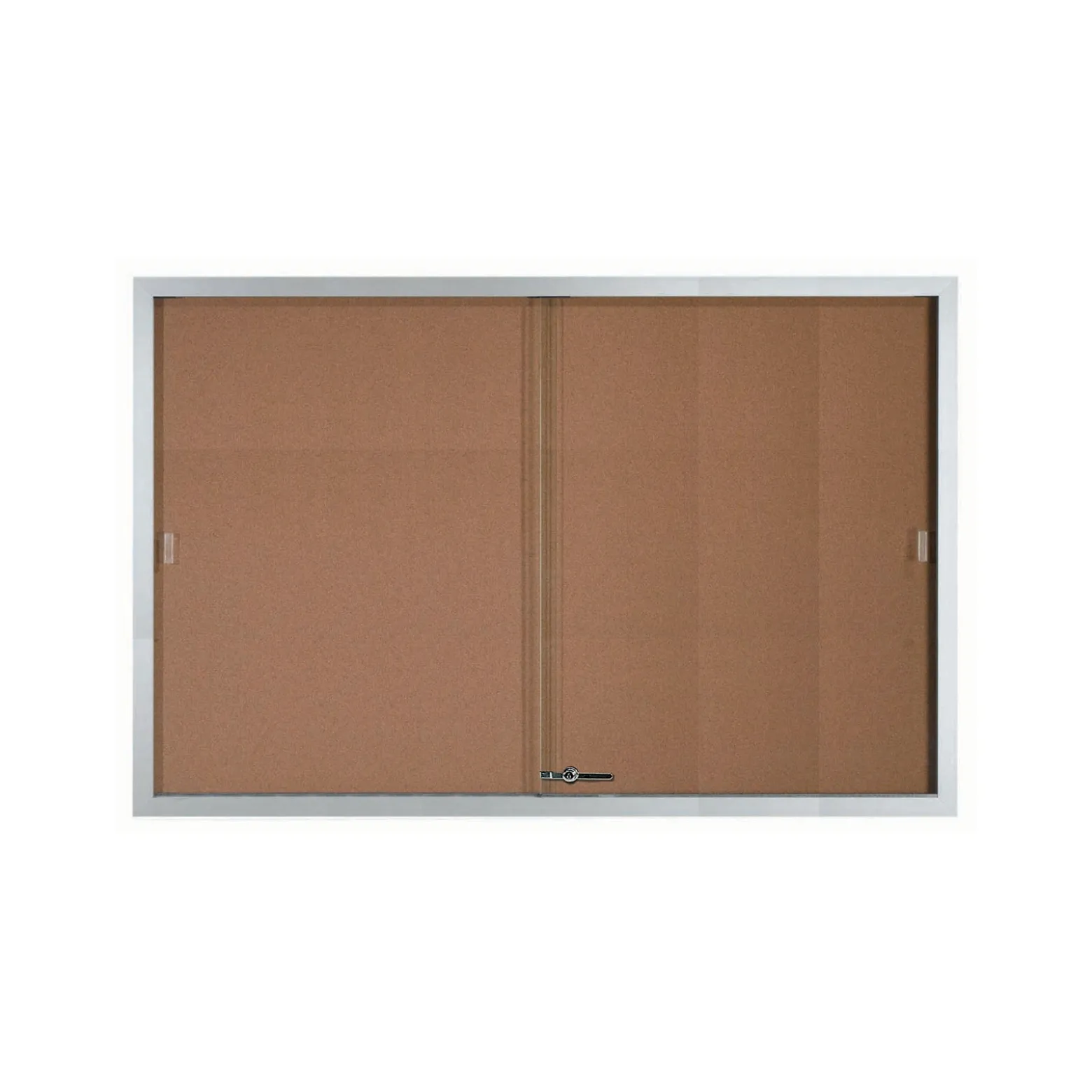 Enclosed Sliding Door Bulletin Board - 72"Wx48"H
