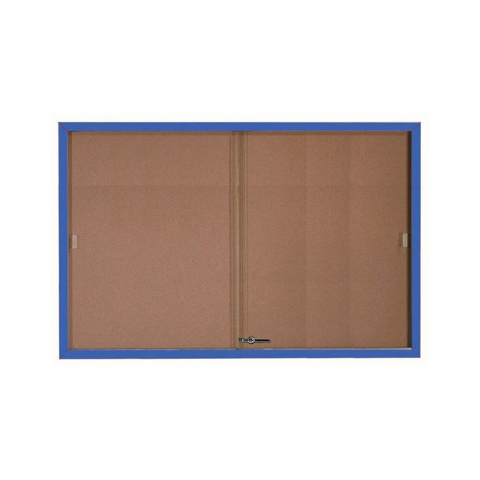 Enclosed Sliding Door Bulletin Board - 72"Wx48"H