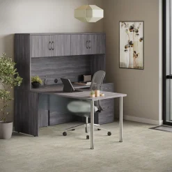 Endure 66"W L-Shaped Desk with Hutch