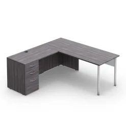 Endure 66"W L-Shaped Desk with Left Return