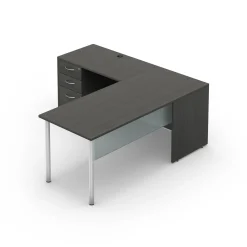 Endure 66"W L-Shaped Desk with Left Return