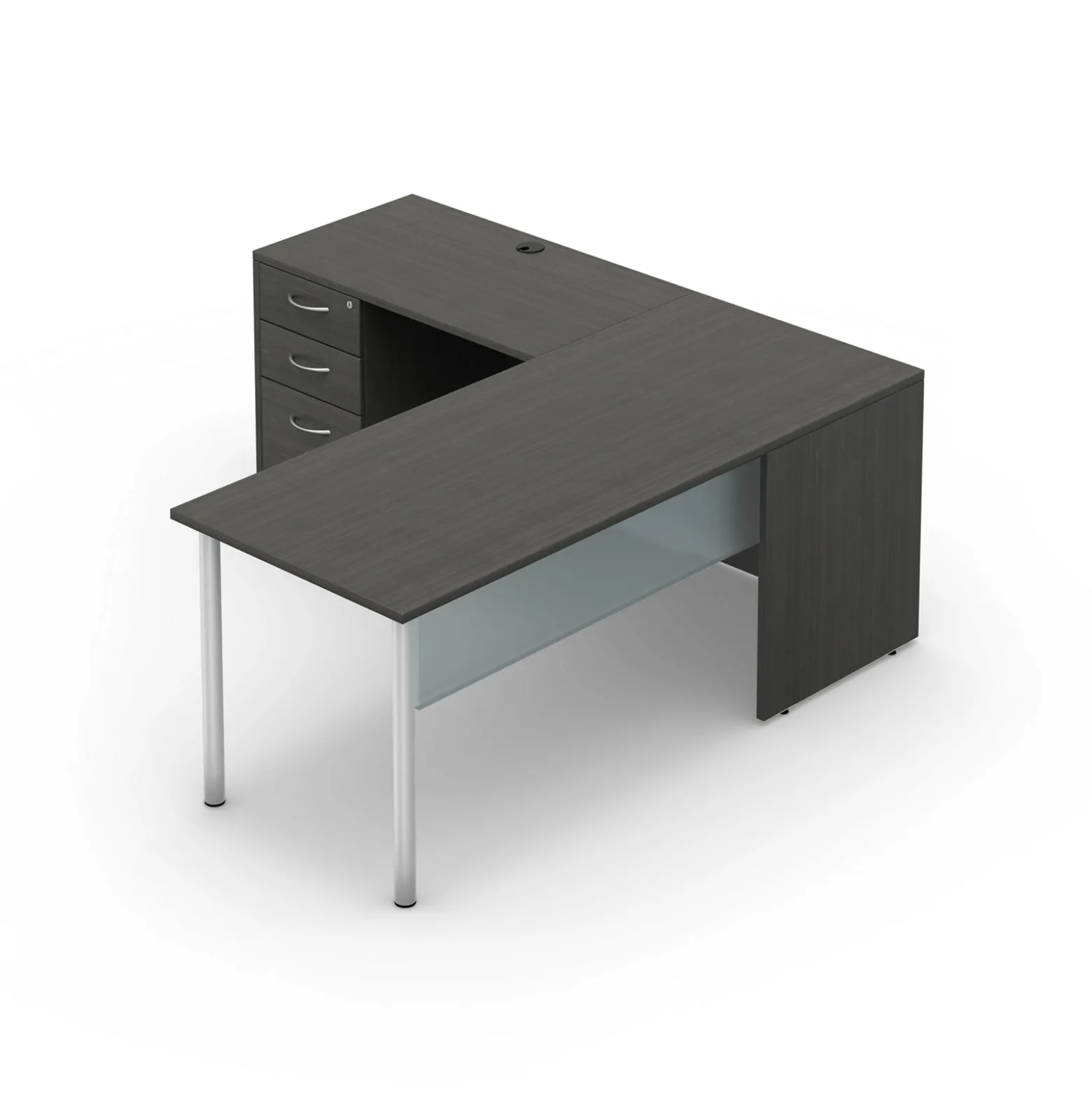 Endure 66"W L-Shaped Desk with Left Return