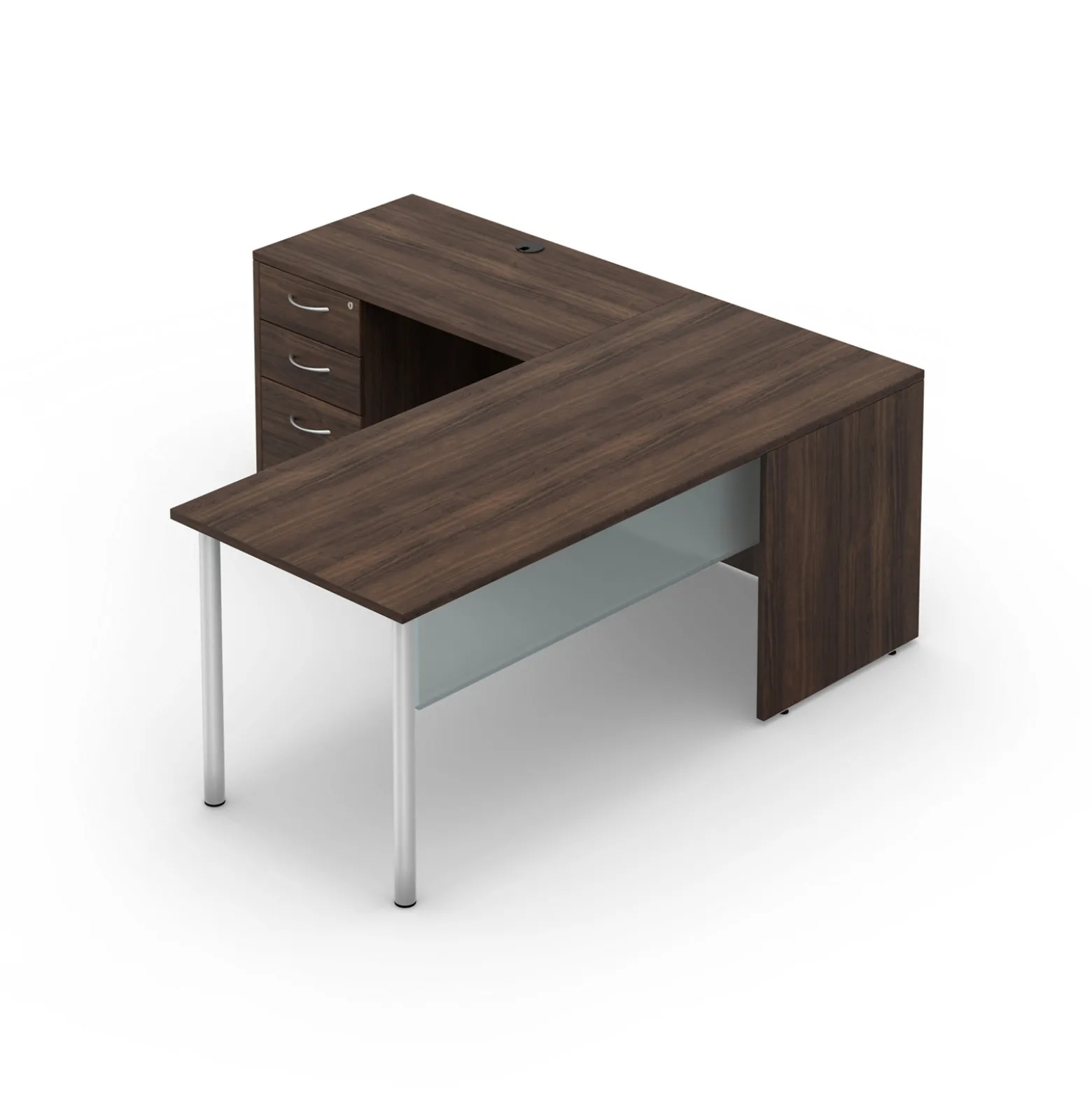 Endure 66"W L-Shaped Desk with Left Return