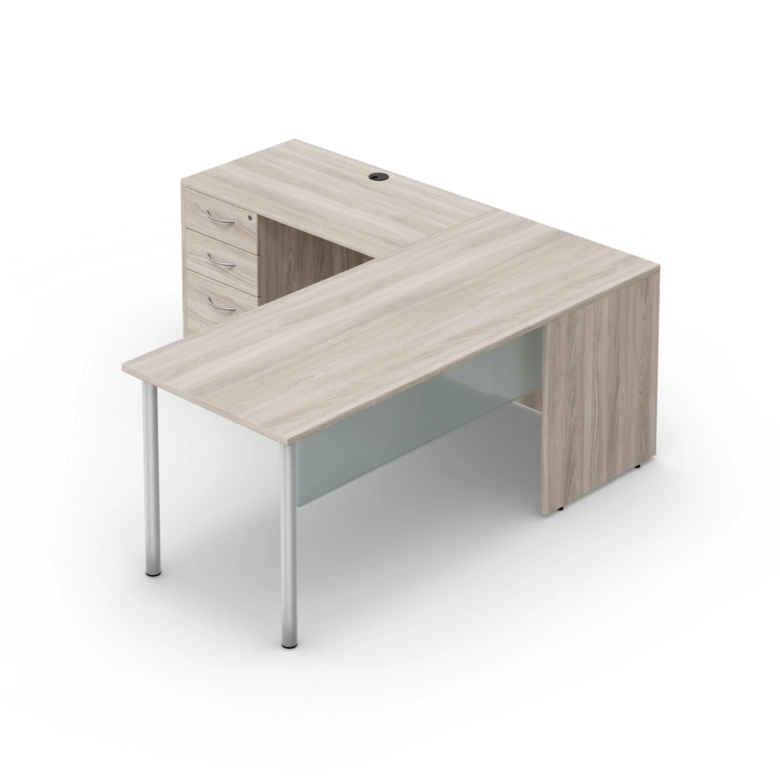 Endure 66"W L-Shaped Desk with Left Return