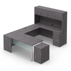 Endure 72"W U-Shaped Desk with Right-Handed Bridge and Hutch