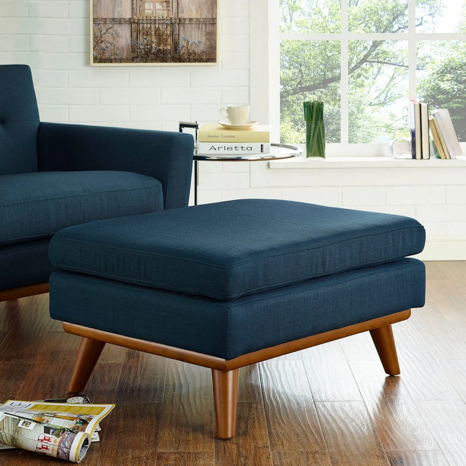 Engage Fabric Ottoman