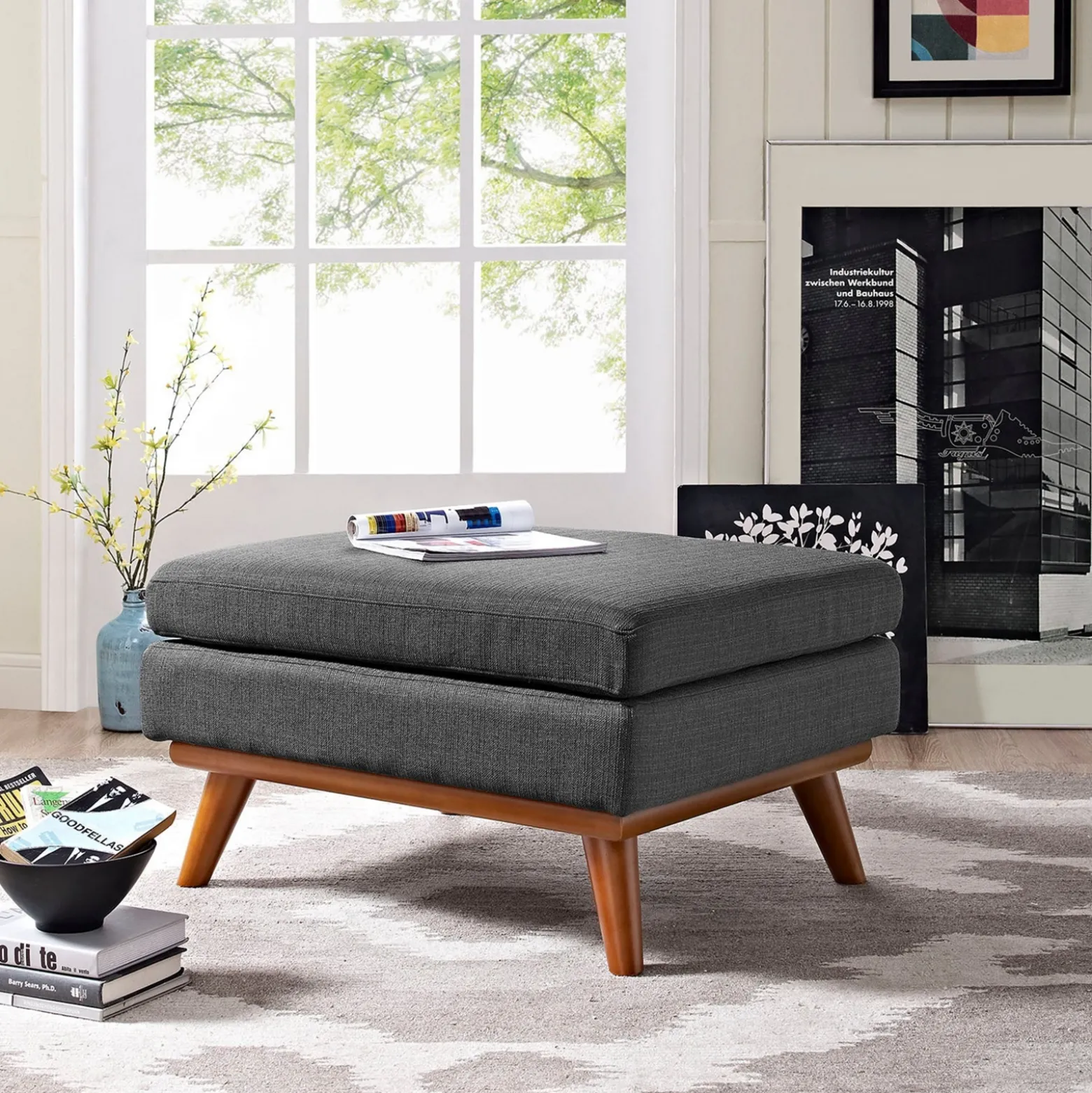 Engage Fabric Ottoman