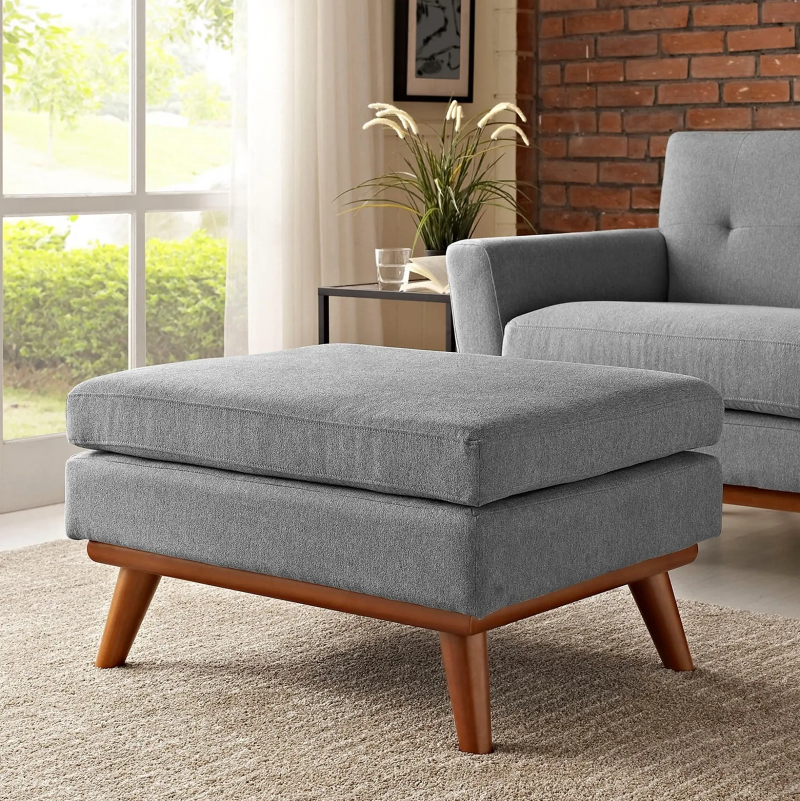 Engage Fabric Ottoman