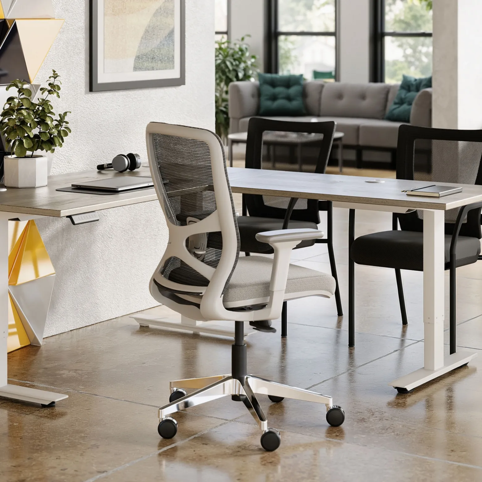 Ensley High Back Chair w/ Headrest and Mesh Back
