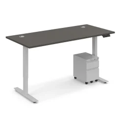 Ergo Desk Height Adjustable Standing Desk with Pedestal - 66